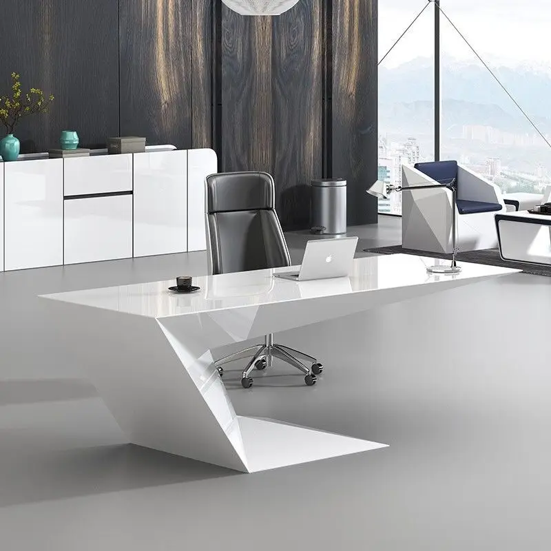 E-sports office desk and chair, minimalist modern boss desk, light luxury small single-person computer desk, internet-famous