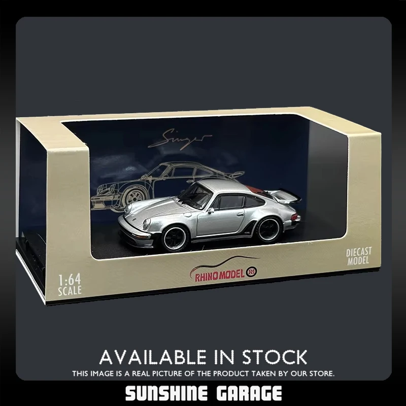

RM GP In Stock 1:64 Singer Turbo Study 930 Silver ART Openable Hood Diecast Diorama Car Model Collection