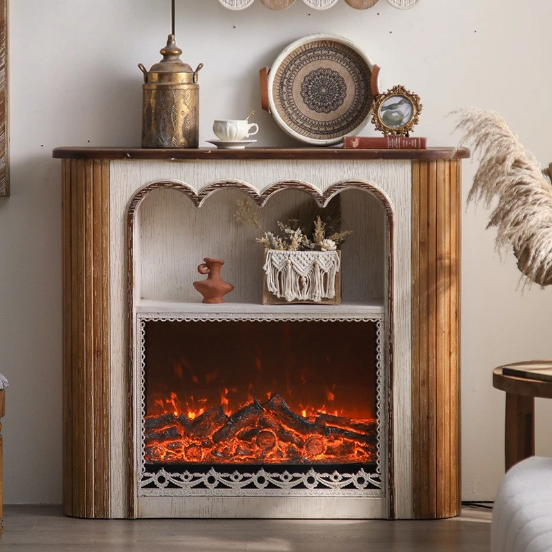 

Old living room furniture Xuan Guan Tai retro B & B, background wall decoration foyer shelves