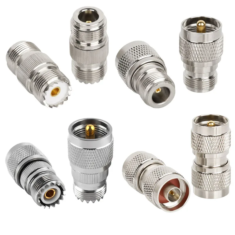 UHF Male Jack to N Male Adapter RF Coax Adapter Coaxial Connector Straight High Frequency Coaxial Adapter Hardware Accessories