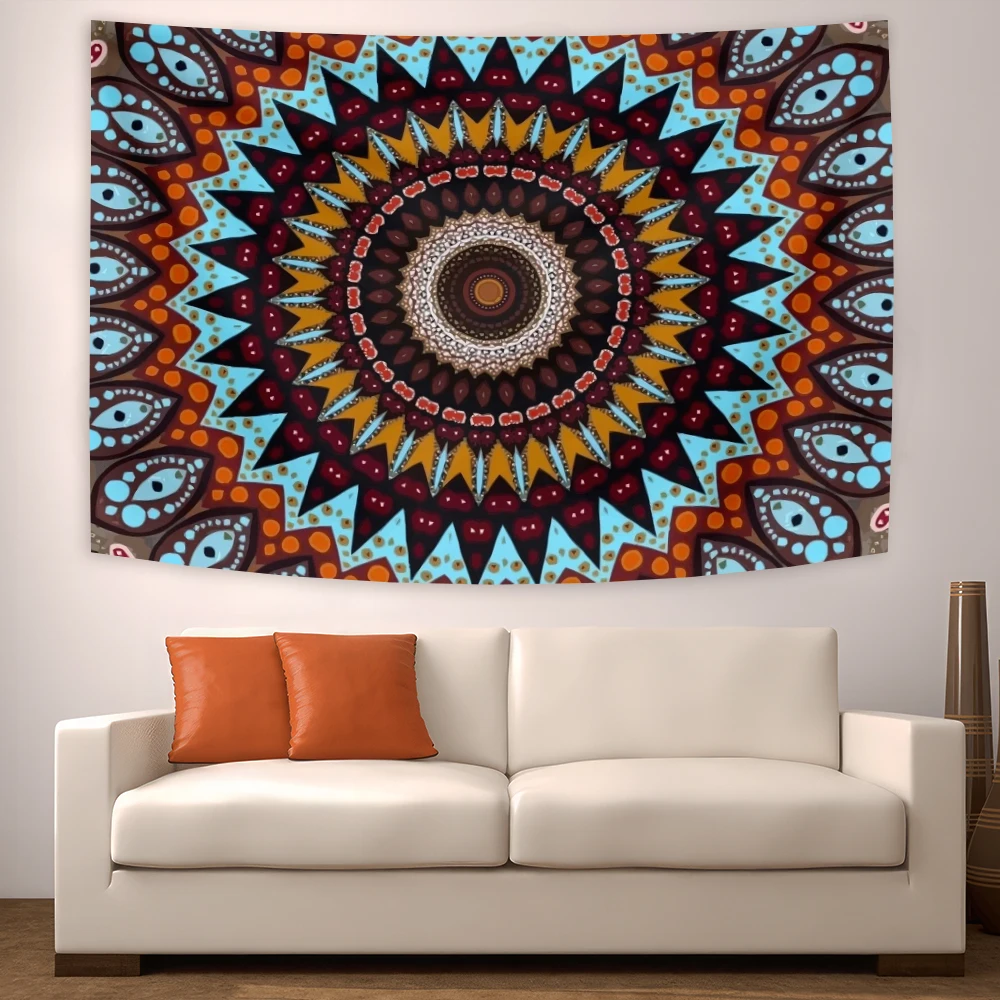 Beautiful Tapestry 100% Polyester Wall Hanging Indie Hippie Mandala Cool Wall Tapestries Aesthetic Tapestry For Bedroom