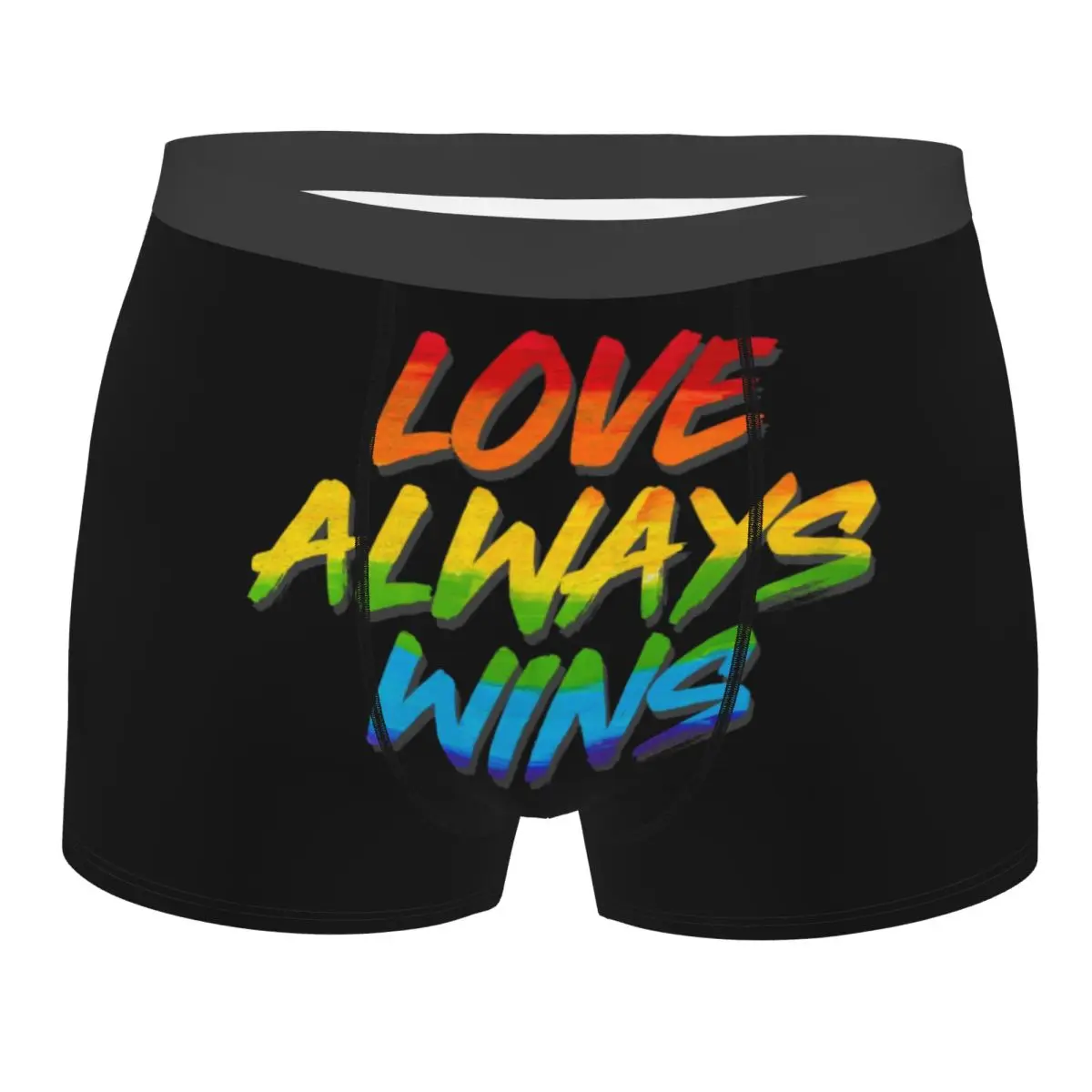 

Humor Boxer LGBT Love Wins Shorts Panties Briefs Men's Underwear Gay Pride Lesbian Queer Asexual Mid Waist Underpants for Male