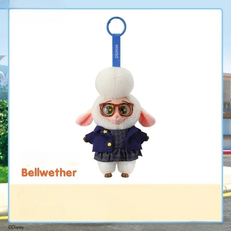 Caja ciega de la serie de vinilo MINISO Zootopia, bonito personaje de dibujos animados, bolsa de felpa de vinilo, colgante, muñeca de juguete, caja misteriosa de regalo