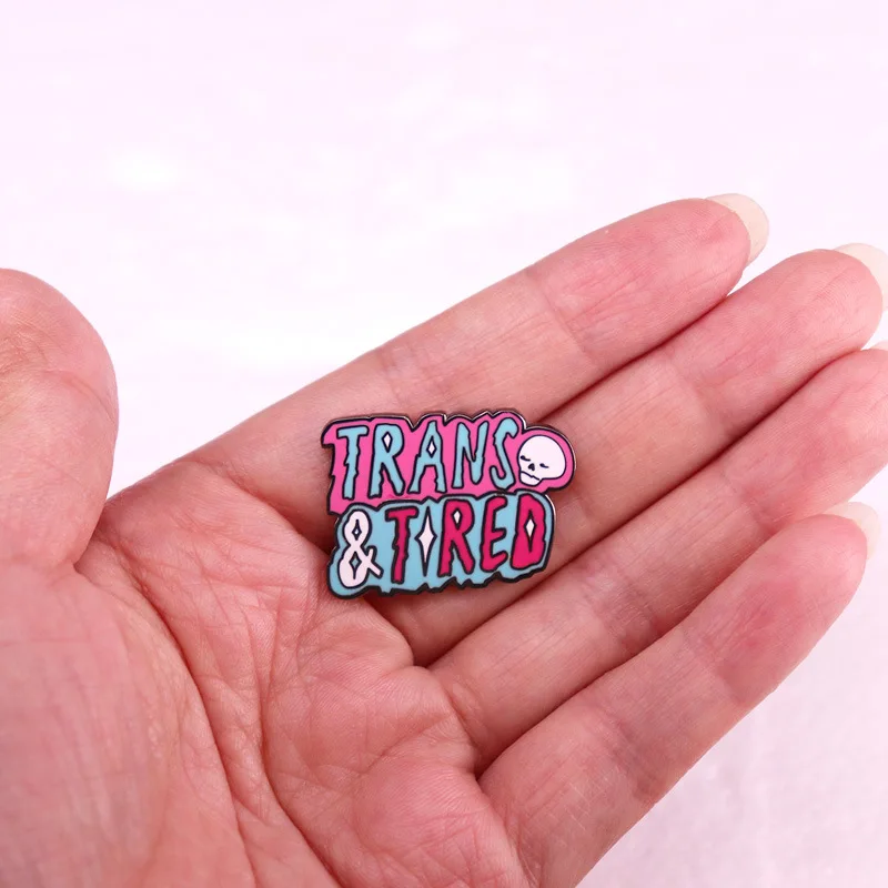 C4601 الكرتون عبر متعب شارة المينا دبوس المتحولين جنسيا المثليين LGBT فخر بروش مجوهرات ظهره تزيين هدية #5