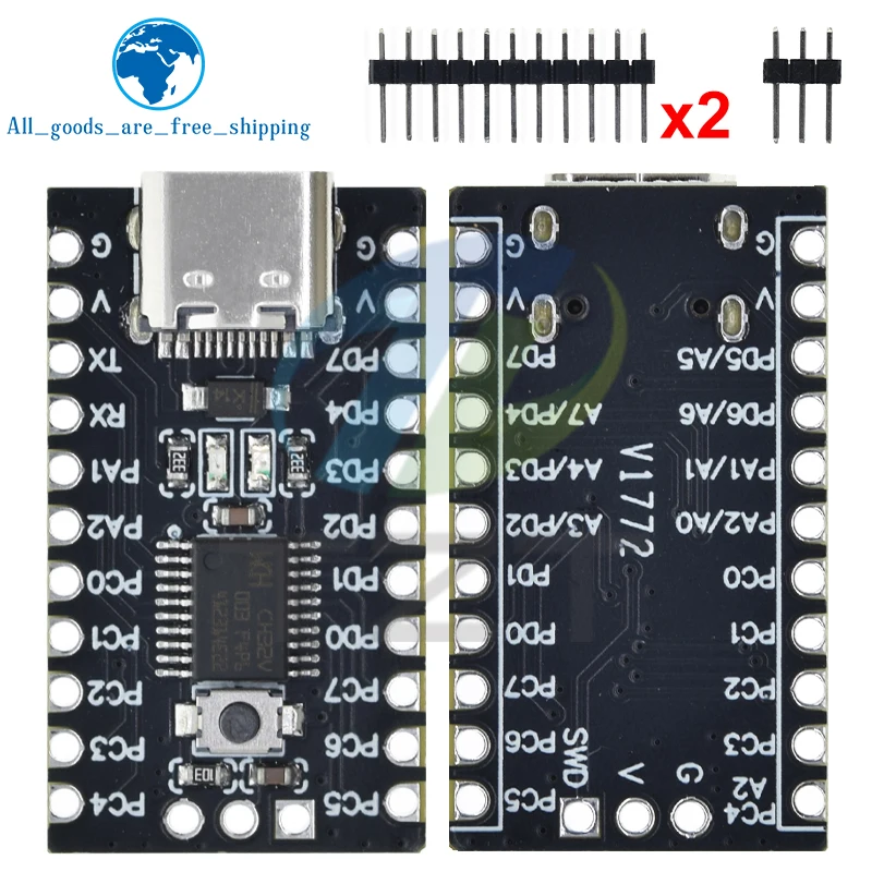 TZT 1/3 قطعة CH32V003 مجلس التنمية الحد الأدنى نظام الأساسية مجلس RISC-V مفتوح المصدر TYPE-C منفذ USB CH32V003F4P6