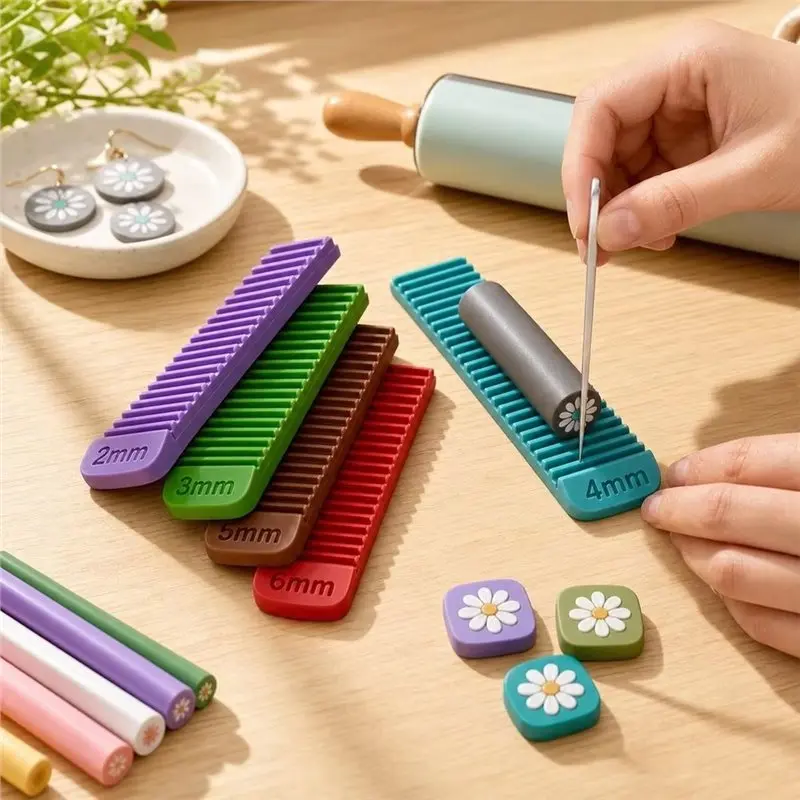 ABRU-Polymer Clay Guides Stackable Rolling Pin Rings Reusable Non Stick Polymer Clay Rolling Tools 3D Printed Enclosed Track