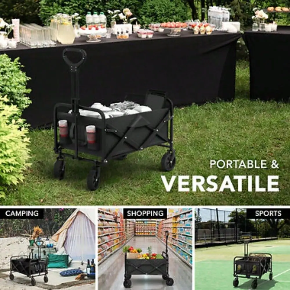 

Duty Collapsible Swivel Wagon Cart Perfect For Garden Beach