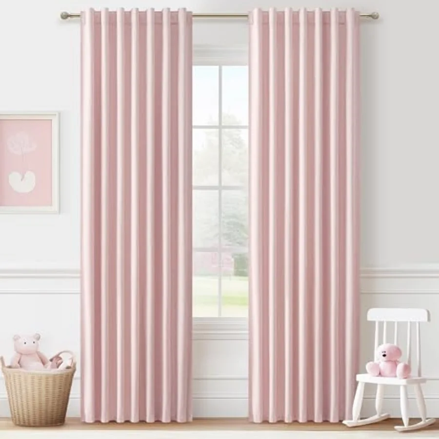 

Curtains for Girls Room Cute out Bedroom Curtains Aesthetic 84 Inch Length 2 Panels Set Flax Thermal Drapes InsulatedandSoundpr