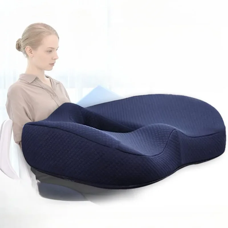 Cushion for Chair Memory Foam Seat Cushion for Hemorrhoids Long-Time Sitting Pregnant Women Office Chair Student Breathable