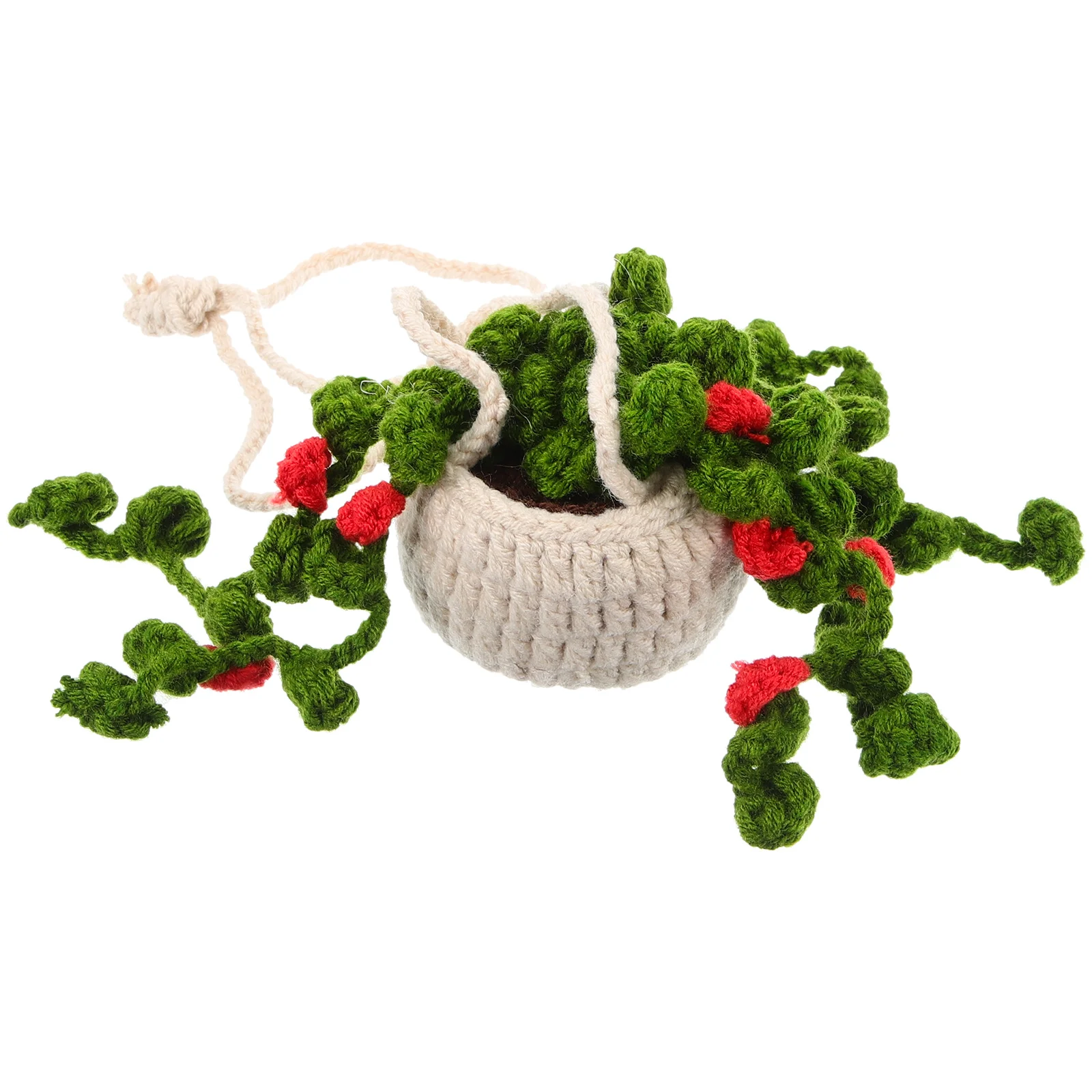 

Crocheted Spider Pendant Ornament Rearview Mirror Hanging Accessories Manual Yarn