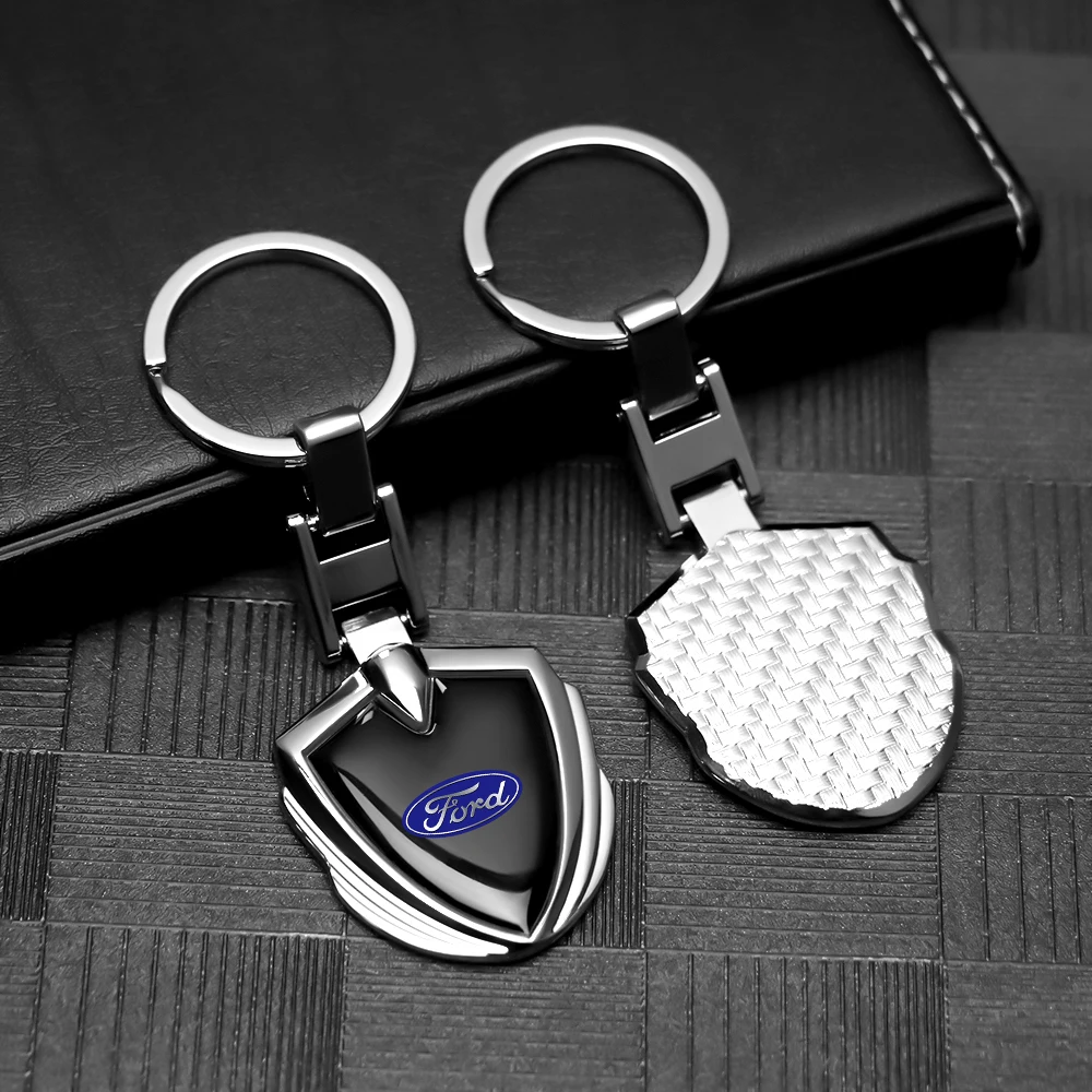 3D Metal Car Styling Keychain Key Chain Rings Decoration Accessories For Ford Ranger Kuga Fiesta Focus 2 mk3 Mondeo mk4 Mustang