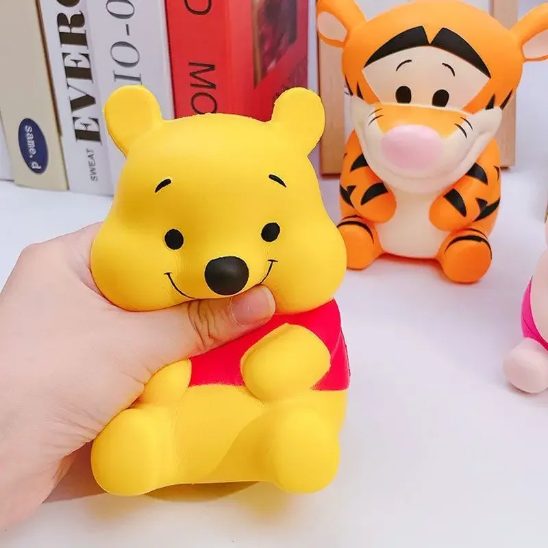 pu Winnie the Pooh Slow Rebound Soft Plastic Solid Cute Cartoon Pinch Music Decompression Children\'s Toy Super Soft Doll