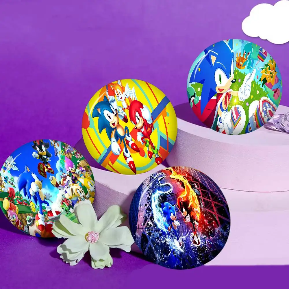 Sonic the Hedgehog 58mm Animals Funny Brooches Badge Backpack Clothes Gift Accessory