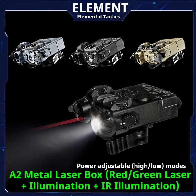 

Element DBAL-A2 Red and Green Dot Laser High-Power Infrared Illumination Hunting Tactical Reconnaissance Light, suitable for20mm