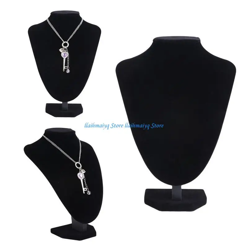 573B Model Bust Stand Necklace Mannequin Bust Jewelry Displays Pendant Choker Holder Stand for Jewelry Organization