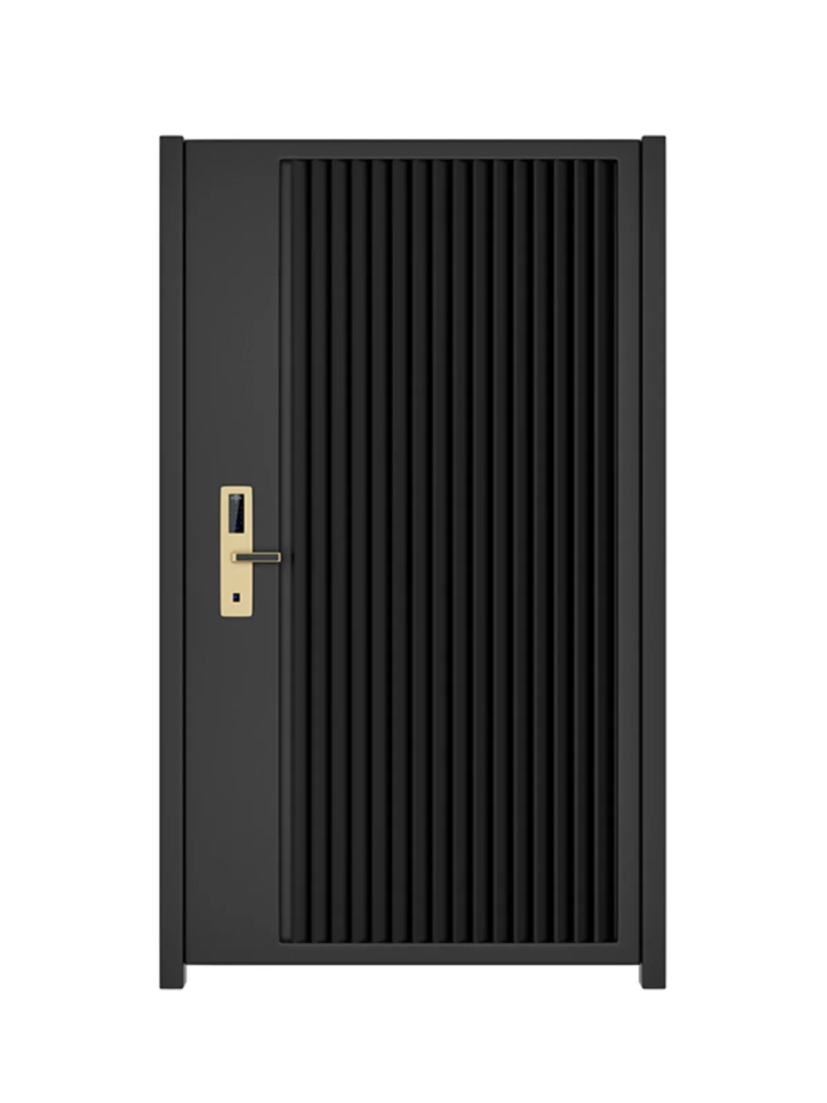 Wrought iron courtyard door Aluminum art entrance door Simple single and double open outdoor shutter door
