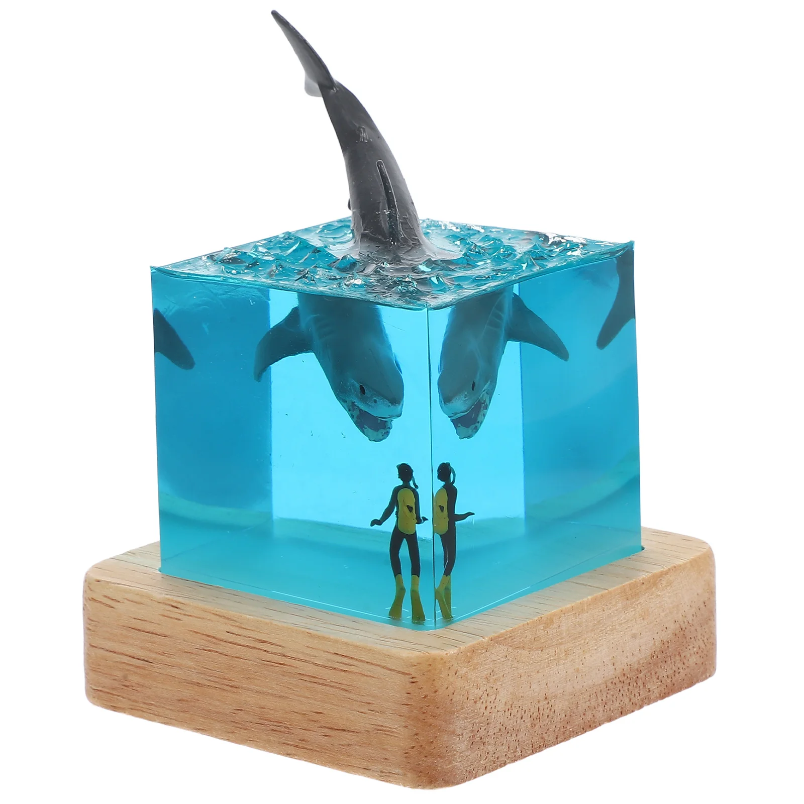 Lights Resin Whale Statue Bedroom Decor Mini Figurines Lamps Colored Animal USB Gifts Small Ocean Resin
