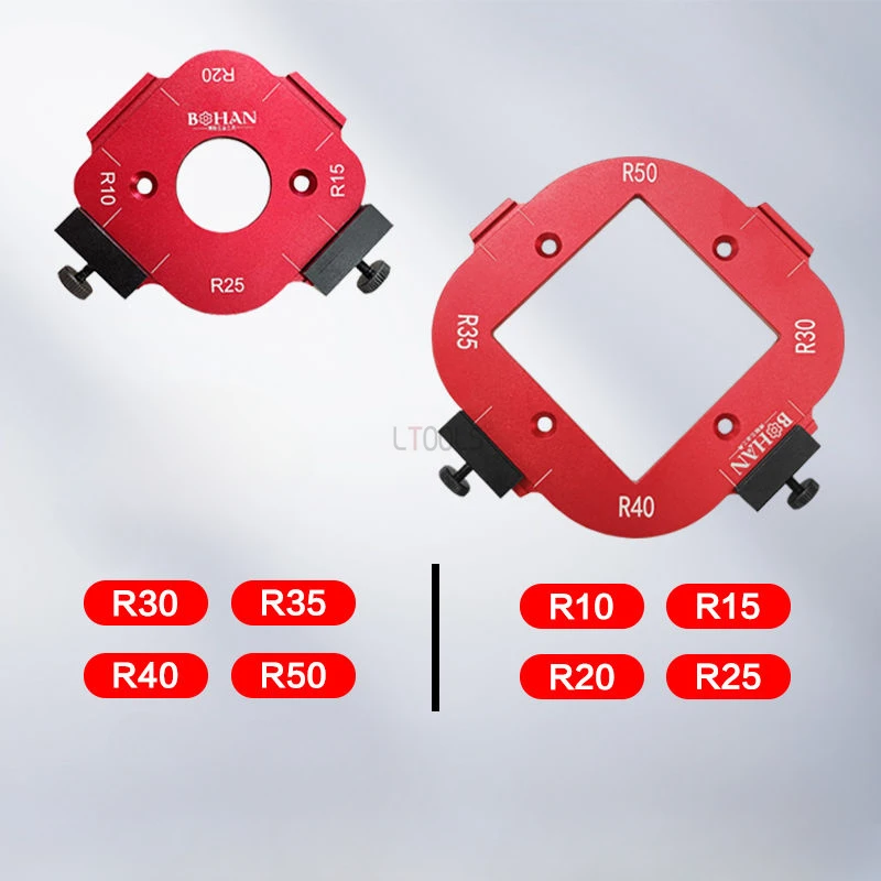 

Угловая форма для деревообрабатывающего шкафа 10-50R 4-в-1, R-образный инструмент для позиционирования дуги, обрезной станок, шаблон для самостоятельной резки