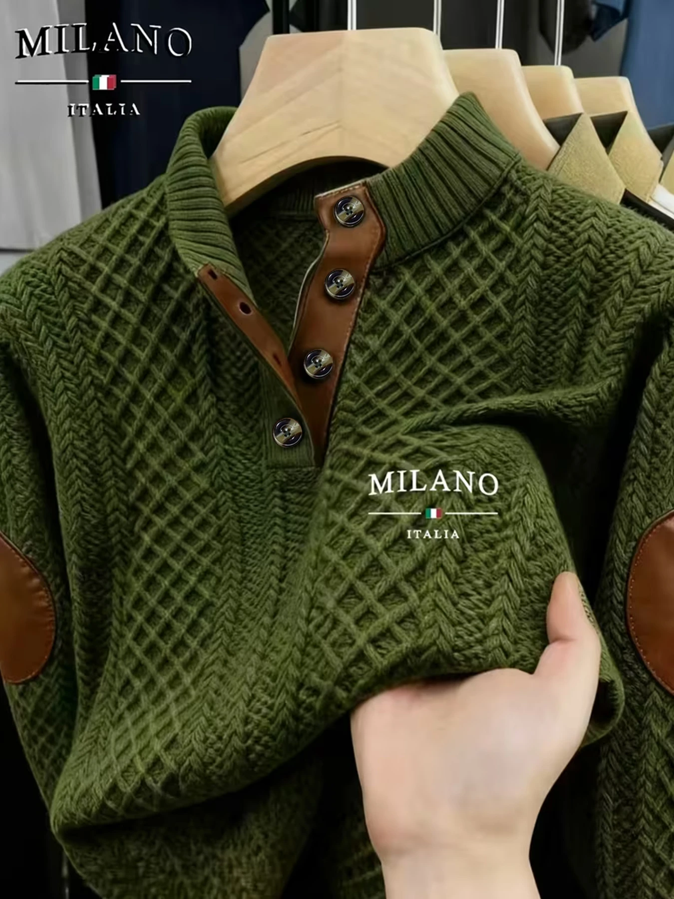 Men's Fashionable Hoodie Warm Material Solid Color Pattern Casual Wear for Autumn Winter Can Be Worn Outside or Inside