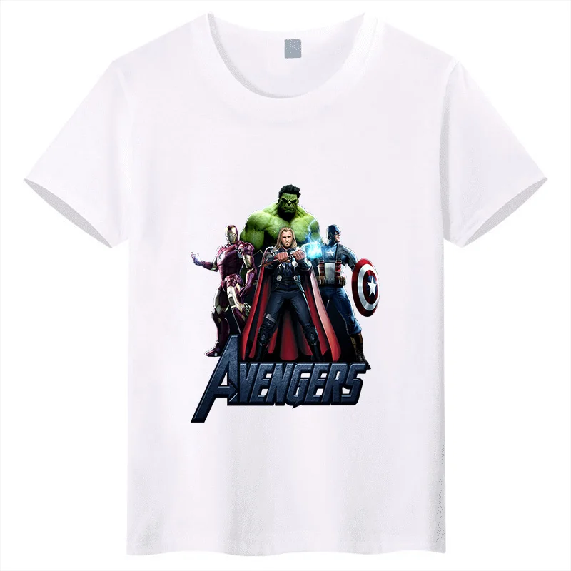 

Летняя детская футболка с принтом Капитана Америки, повседневный персонализированный топ из чистого хлопка с круглым вырезом и короткими рукавами