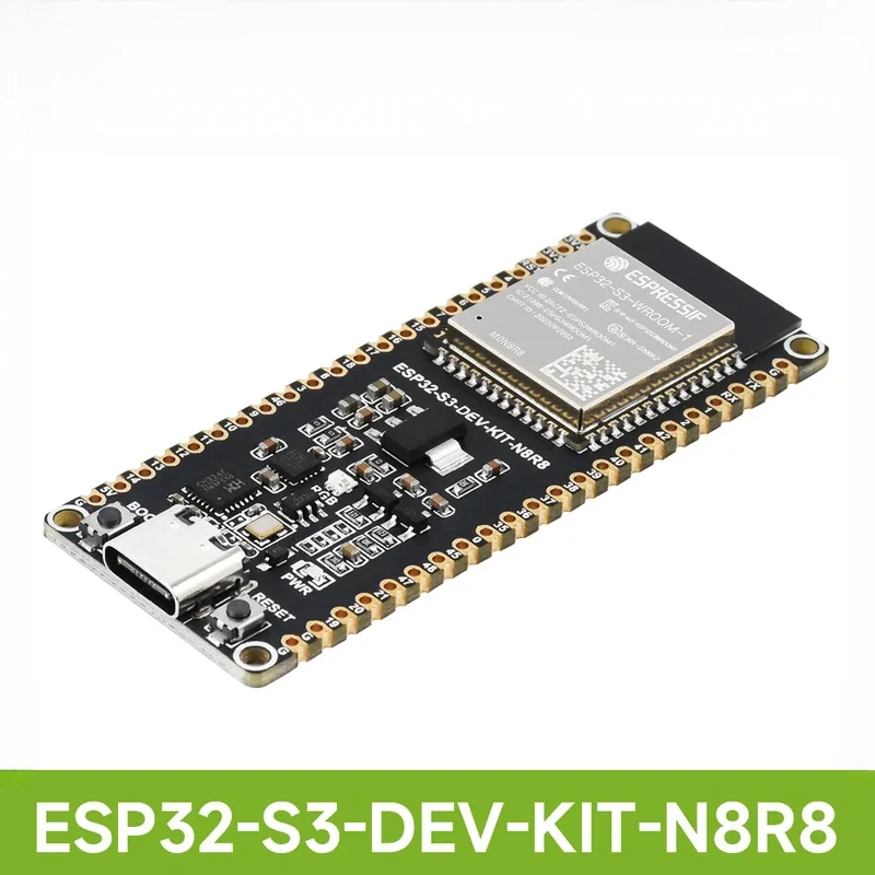 Waveshare ESP32-S3 Microcontroller, 2.4GHz Wi-Fi Development Board, 240MHz Dual Core Processor, ESP32-S3-WROOM-1-N8R8 Module