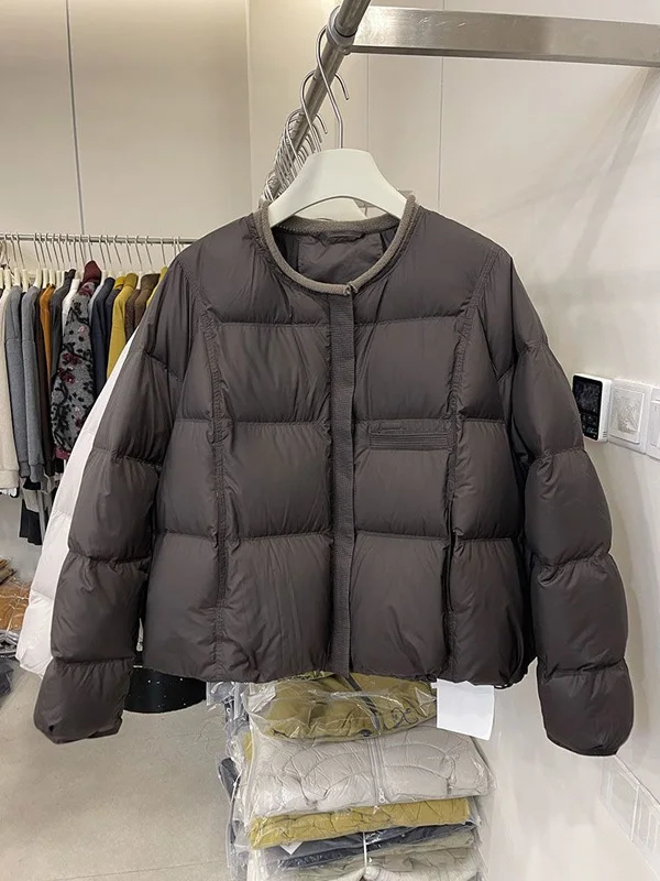 

Fashionable round Neck Cotton Jacket Women's Loose Casual Thick Outerwear Korean Style Winter New Arrival Ins Inspired