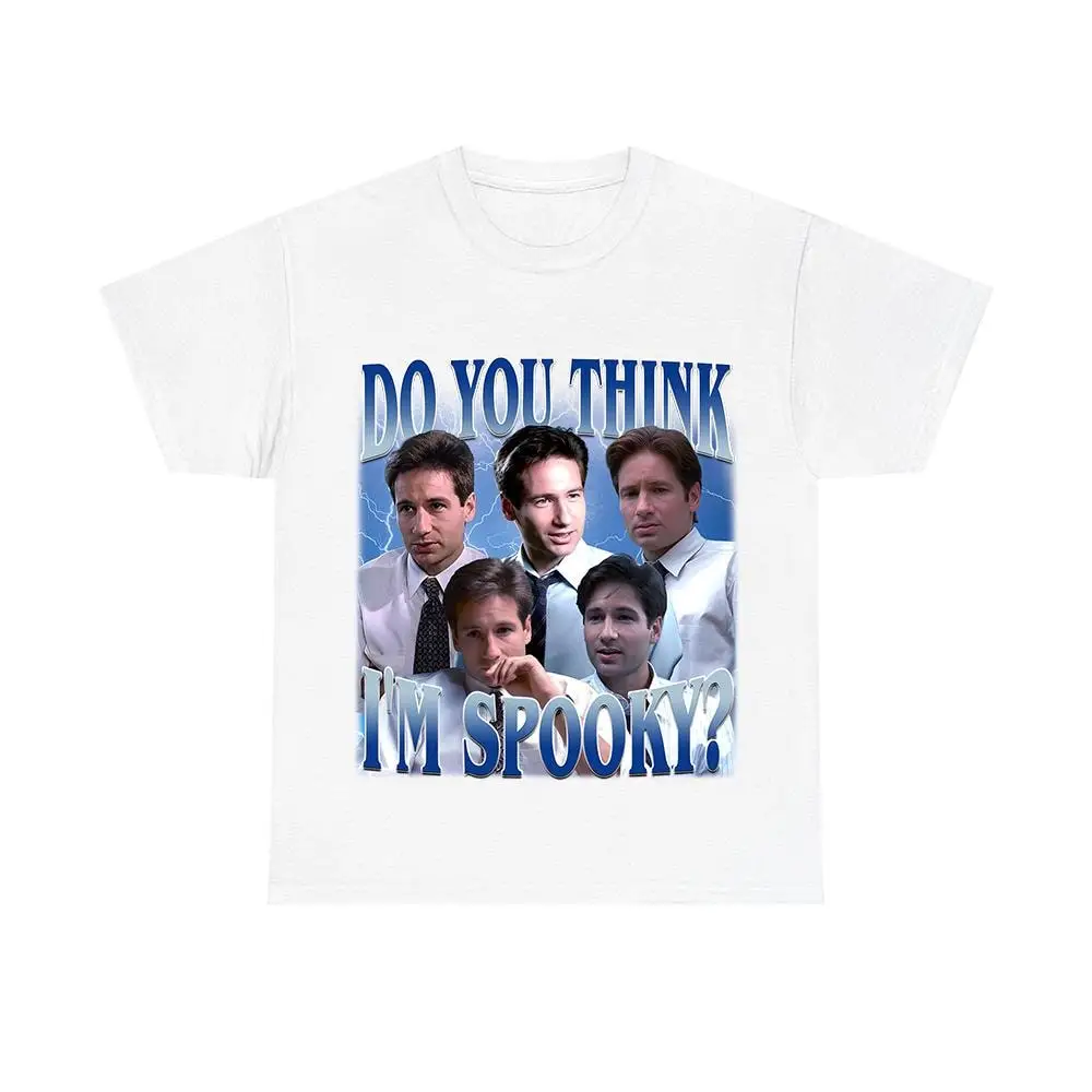 Fox Mulder Vintage Bootleg Do You Think I'm Spooky? Shirt The X-Files Tee, David Duchovny As Fox Mulder Funny Merch T-shirt