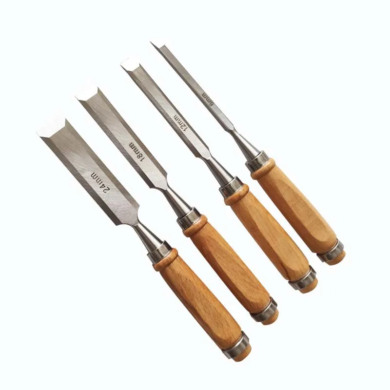 Imagem -02 - Carpintaria Profissional Cinzel Conjunto Meio Gouge Flat Woodworking Escultura Ferramenta Madeira Cinzéis Cinzéis Xilogravura Escultura Faca