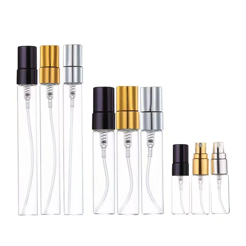 

30Pcs 5ml/10ml/15ml Clear Fine Mist Atomizer Glass Bottle Spray Refillable Perfume Empty Bottle for Travel Party Portable Makeup