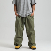 New Baggy Windproof Men Solid Women Skiing Pants Waterproof Loose Hooded Ski Strides Outdoor Sports Adult Breathable Trousers