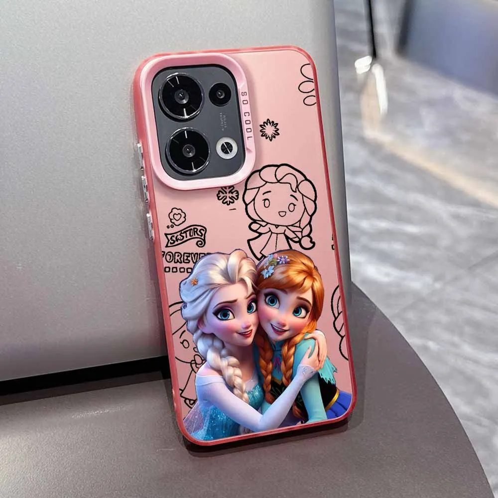 Frozen Elsa Princess Disney Cover For Apple iPhone 17 16E 16 15 14 13 12 mini Pro Max Plus Silicone Colorful Silver Phone Case