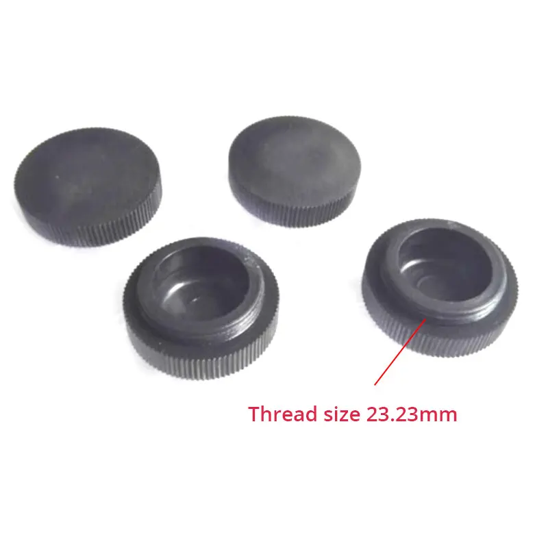 Biological microscope objective converter dust cover, 23.23mm thread cover metallographic microscope objective cover 4pcs