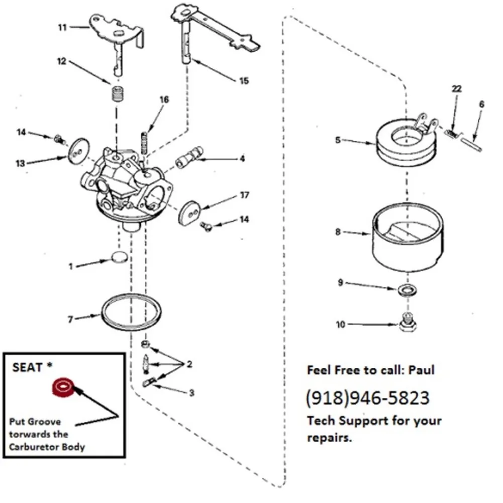 For Quantum Carburetor Assembly for 3.5 to 6.5 Engines Suitable for Outboard Motor and Small Gas Engine Models