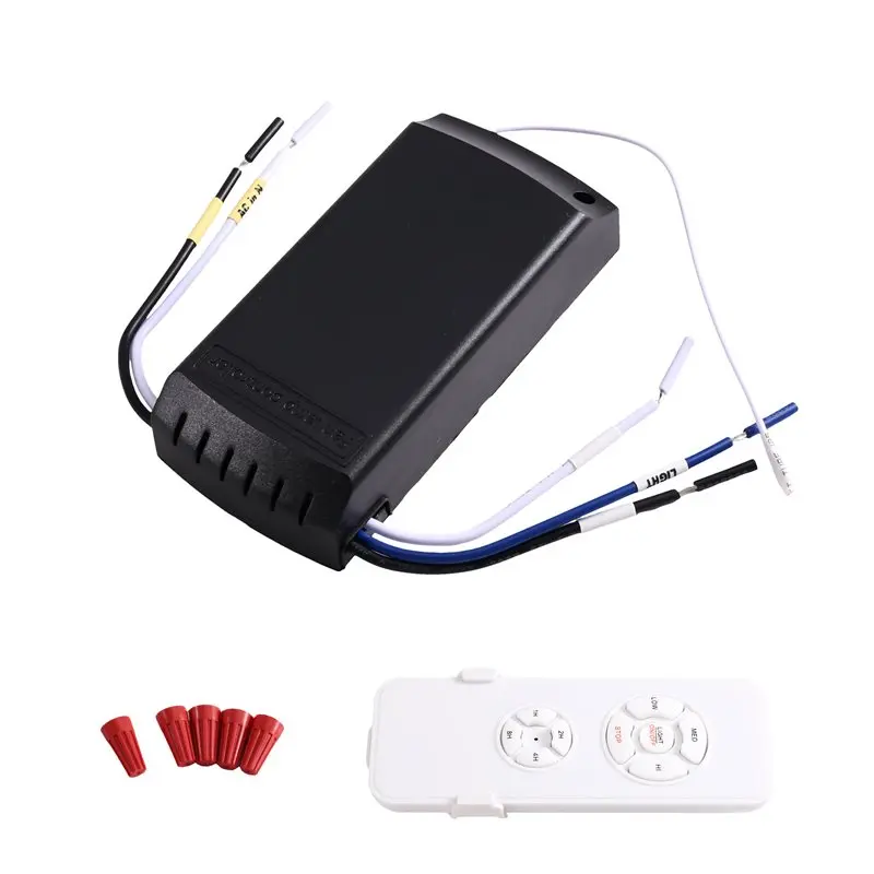 A31T Universal Ceiling Fan Remote Control Kit with Mute Adjustable 3 Wind Speed Timing Switch Lamp Transmitter Receiver 220V