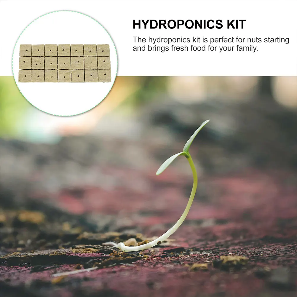 

42pcs Matrix Cotton Plug Hydroponic Sponge Cubes Seedling Blocks Grow Starter Plugs Cultivation Nursery Blocks for Garden