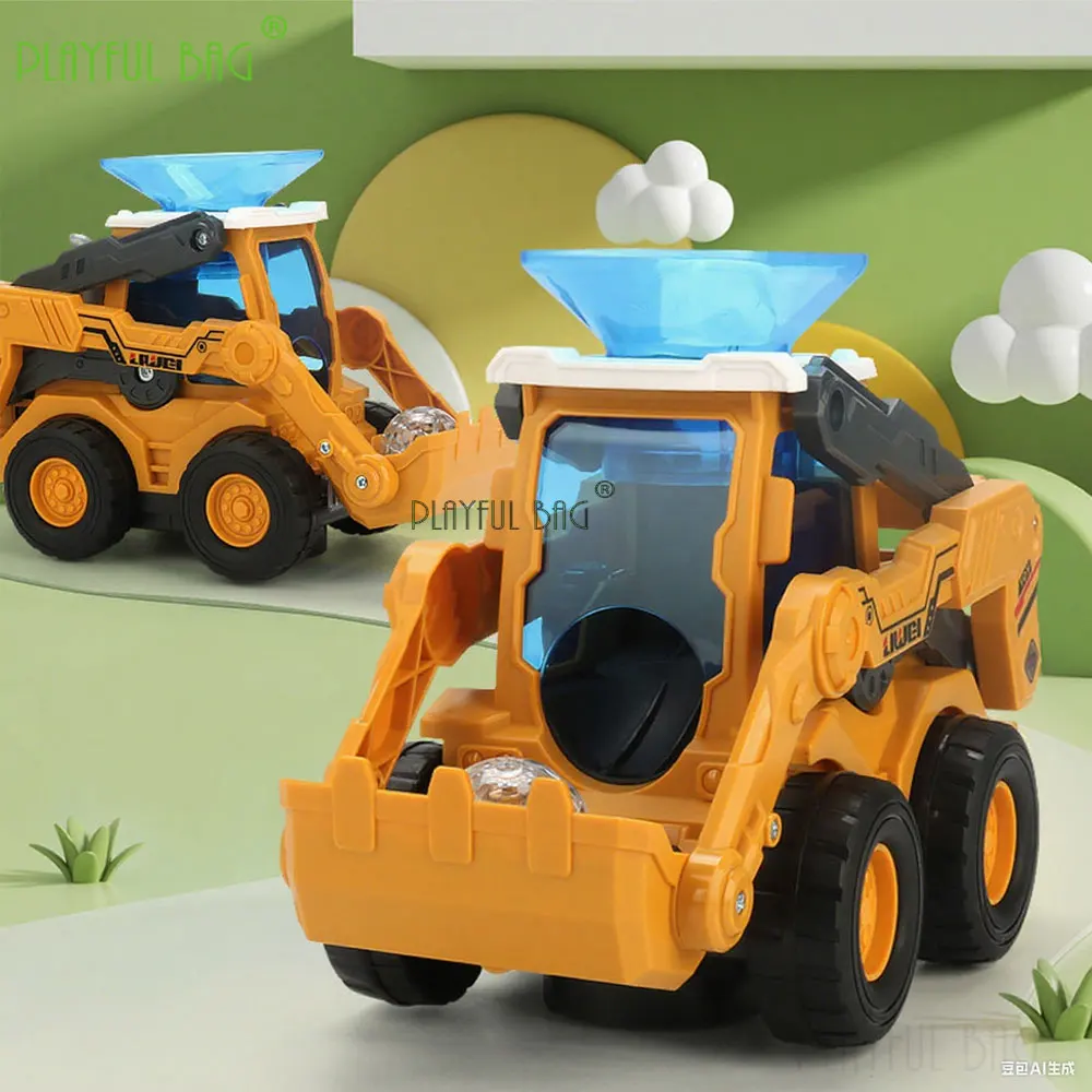 Electric Bulldozer Toy Muitifunctional Engineering Vehicle Toy Basketball Shooting Music Lights Fun Kids Birthday Gifts VG235