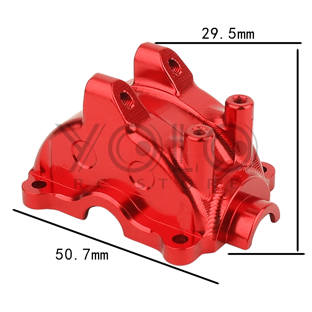 1 szt. Metalowa obudowa skrzyni biegów pokrywa dla Tamiya TT02 TT-02 1/10 RC samochód części zamienne ze stopu aluminium