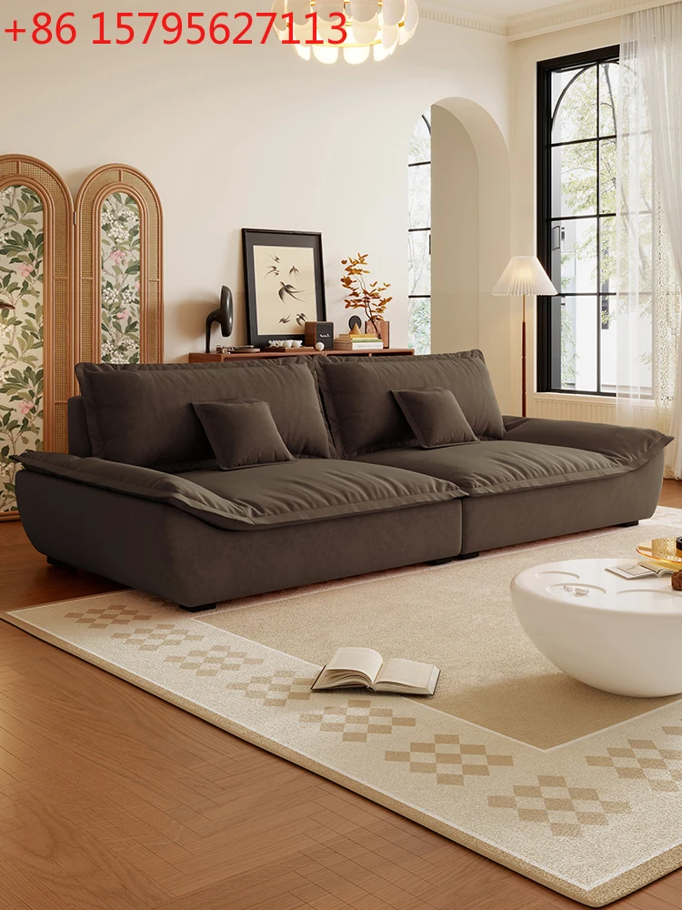 

Small apartment sailboat fabric modern simple living room homestay straight sofa