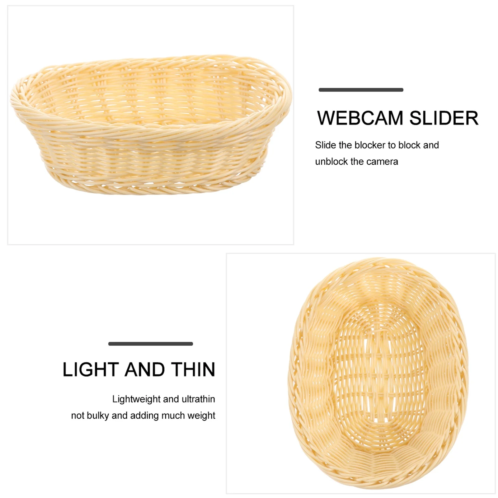 

Plastic Woven Basket Oval Home Storage Basket Shaped Rattan Style Candy Fruit Snack Holder Home Kitchen ganizer