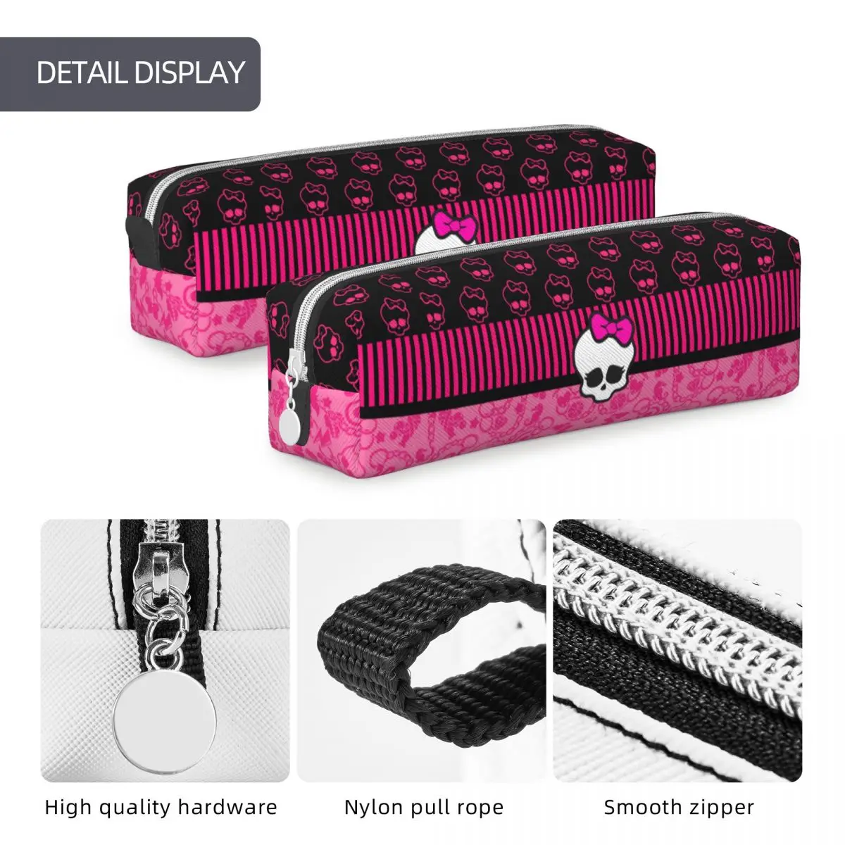 Astucci a matita alta mostro rosa astuccio per matite Anime portapenne per studenti borsa portaoggetti grande materiale scolastico cancelleria con