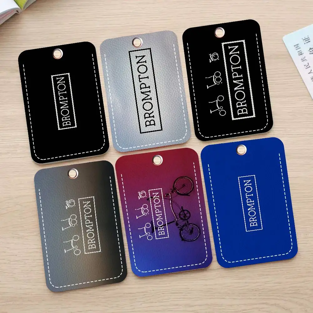 

Бромптон логотип персонализированный держатель для карт с принтом подходит для держателя для девочек дверной чехол для карт женский держатель для бейджа брелок