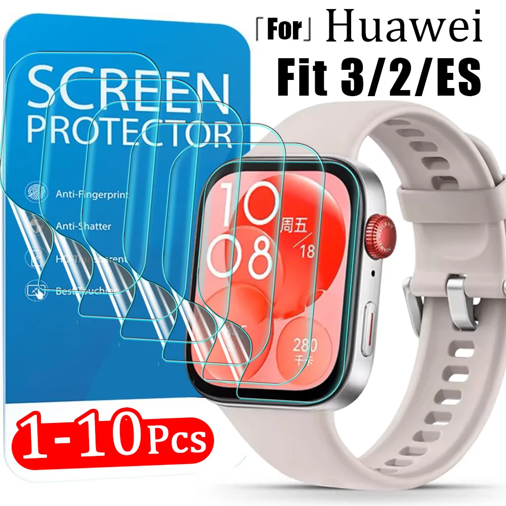 Soft Flexible Hydrogel Film for Huawei Watch Fit 3 2 ES Screen Protector HD Clear Protective Films Smart Watch Cover Accessories