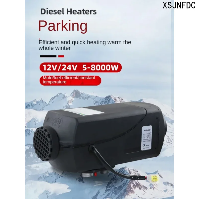 

12/24V 5KW 8KW Diesel Air Heater LCD Silencer Remote Control Car Heater Low Noise For Truck Boat Trailer Bus RV Motorhome