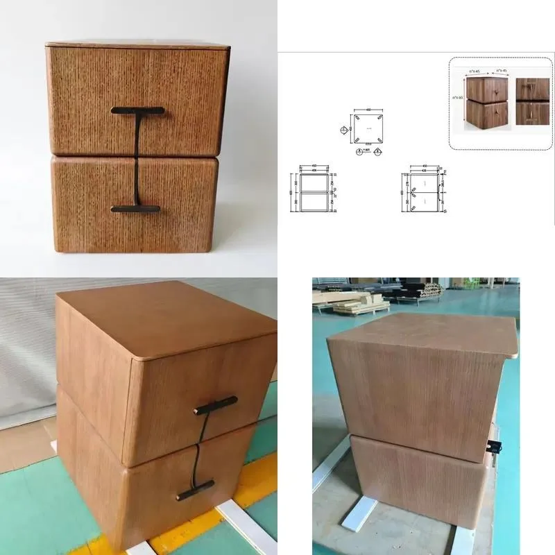 Modern Solid Wood Durable Commercial Hotel Furniture for Bedrooms Including Bedside Tables Storage Racks and Low Cabinets