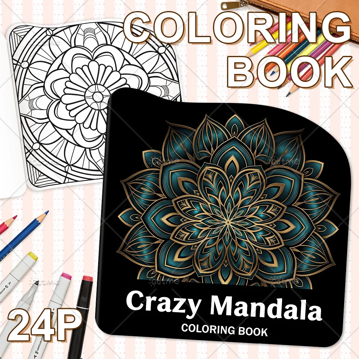 Crazy Mandala Coloring Book for Adults Cute Cozy Daily Activities Irregular Patterns for Relaxation (Cozy Spaces Coloring)