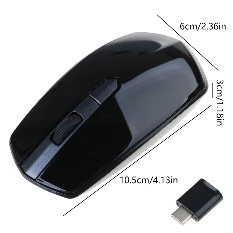 Universal 2.4G Type Wireless Mouse Type-C Adapter 2.4G Quiet Cordless Mice Suitable for USB Devices 4 Buttons User Friendly image 6