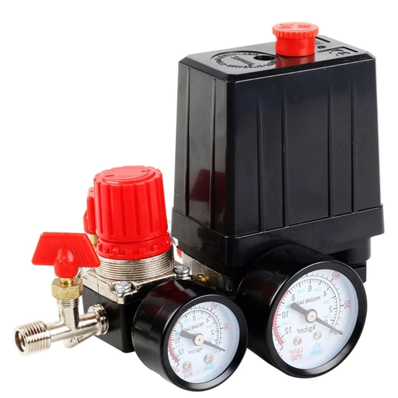 

Air Compressor Pressure Switches Control Valves Air Pressure Regulator 90-120PSI / Safety Pressure Relief Valves 87HA