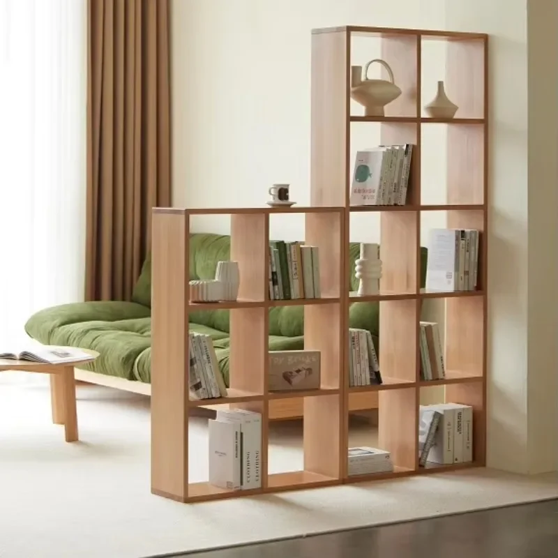 Natural solid wood children's book storage rack, locker