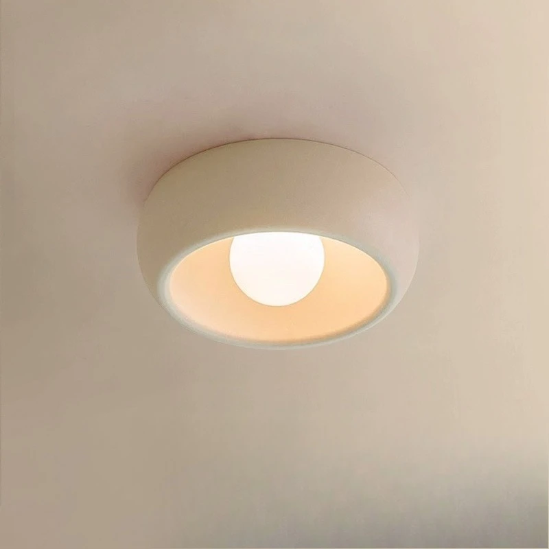 

Japanese Wabi Sabi Style Circular Hallway Light Balcony LED Ceiling Cloakroom Entry Aisle Ceiling Chandelier Home Decor Lighting