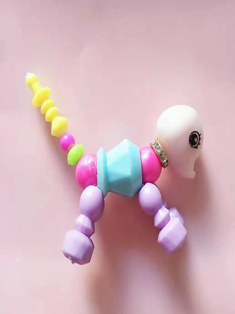 3/6/9/12 Stück Vielseitiges Perlenarmband für Kinder DIY Twist Music Magische Tierperlen Anti-Stress Stressabbau-Spielzeug Neuheit Spielzeug – Detail 7
